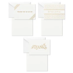 Hallmark Elegant Dimensions Boxed Blank Thank-You Notes Assortment, Pack Of 120 -Featured Home Stores Elegant Dimensions Assorted Boxed ThankYou Cards 5STZ1161 03