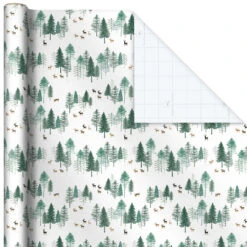 Hallmark Elegant Evergreens 2-Pack Holiday Wrapping Paper, 150 Sq. Ft. 12 Hallmark Elegant Evergreens 2-Pack Holiday Wrapping Paper, 150 Sq. Ft. -Featured Home Stores Elegant Evergreens Holiday Wrapping Paper 5JXW1203 06