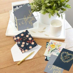 Hallmark Elegant Florals Boxed Blank Thank-You Notes Assortment, Pack Of 48 11 Hallmark Elegant Florals Boxed Blank Thank-You Notes Assortment, Pack Of 48 -Featured Home Stores Elegant Florals Assorted Boxed ThankYou Cards 5STZ1169 06