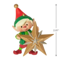 Hallmark North Pole Tree Trimmers Ornament -Featured Home Stores Elf With Christmas Tree Keepsake Ornament 1799QXR8069 03