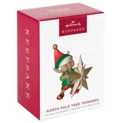 Hallmark North Pole Tree Trimmers Ornament -Featured Home Stores Elf With Christmas Tree Keepsake Ornament 1799QXR8069 04