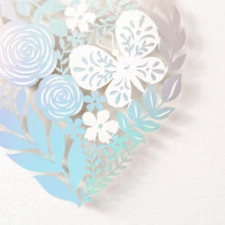 Hallmark Floral Laser Foil Heart Blank Note Cards, Box Of 8 -Featured Home Stores Floral Laser Foil Heart Blank Note Cards 1499THK2105 03