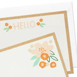 Hallmark Ivory Floral Flat Note Cards In Caddy, Box Of 40 11 Hallmark Ivory Floral Flat Note Cards In Caddy, Box Of 40 -Featured Home Stores Floral SinglePanel Note Cards With Caddy 3CNT5048 05