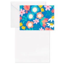 Hallmark Floral And Lettering Bulk Blank Note Cards, Pack Of 50 -Featured Home Stores Floral and Lettering Bulk Blank Note Cards Assortment 1399WTU1087 03