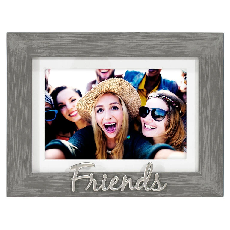 Malden Friends Gray Distressed Wood Picture Frame, 4x6/5x7 1 Malden Friends Gray Distressed Wood Picture Frame, 4x6/5x7