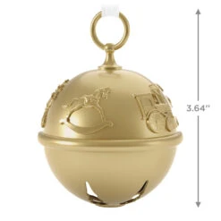 Hallmark 50th Anniversary Ring In The Season Special Edition Metal Bell Ornament -Featured Home Stores Gold Jingle Bell Keepsake Ornament 2899QGO2989 03