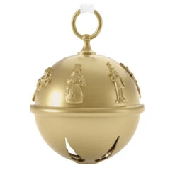 Hallmark 50th Anniversary Ring In The Season Special Edition Metal Bell Ornament -Featured Home Stores Gold Jingle Bell Keepsake Ornament 2899QGO2989 06