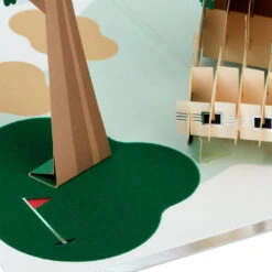Hallmark Hope Your Day Is Good To A Tee Golf 3D Pop-Up Card -Featured Home Stores Golf Cart Pun Good Day 3D PopUp Card 5RZH1304 05