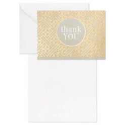 Hallmark Gray And Gold Bulk Blank Thank-You Notes, Pack Of 50 -Featured Home Stores Gray and Gold Bulk Blank ThankYou Notes Multipack 3THK2522 04