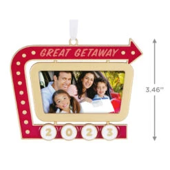 Hallmark Great Getaway 2023 Metal Photo Frame Ornament -Featured Home Stores Great Getaway Picture Frame Keepsake Ornament 1999QHX3097 03