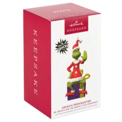 Hallmark Dr. Seuss's How The Grinch Stole Christmas!™ Grinch Peekbuster Ornament With Motion-Activated Sound -Featured Home Stores Grinch Peekbuster Keepsake Ornament 2699QXI7067 04
