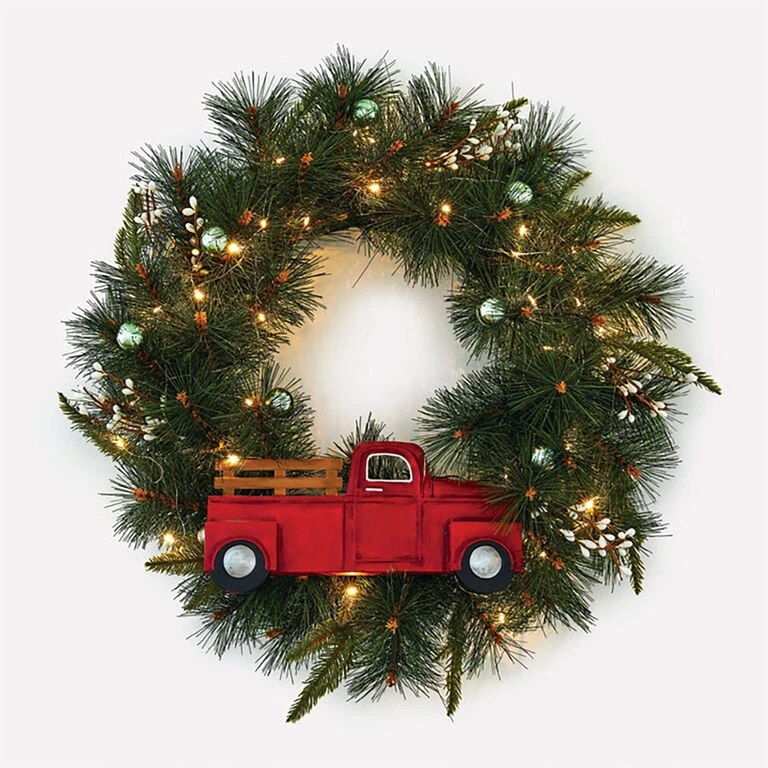 Hallmark Channel Truck Motion-Activated Wreath With Sound And Light, 14" 1 Hallmark Channel Truck Motion-Activated Wreath With Sound And Light, 14"