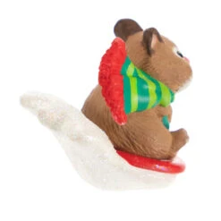 Hallmark Cute As A Button Special Edition Ornament -Featured Home Stores Hamster on Button Sled Keepsake Ornament 1599QXE3317 06