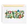 Hallmark Floral Happy Quilled Paper Handmade Birthday Card