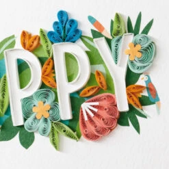 Hallmark Floral Happy Quilled Paper Handmade Birthday Card -Featured Home Stores Happy and Flowers Quilled Paper Birthday Card for Her 1299LAD2728 04