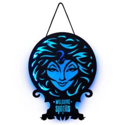 Hallmark Disney The Haunted Mansion Madam Leota Lighted Hanging Sign, 11x16 -Featured Home Stores Haunted Mansion Madame Leota Metal Sign With Light 1HGN1503 03