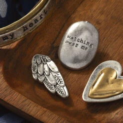 Demdaco Guardian Angel Heart Token -Featured Home Stores Heart Pocket Token 1008100033 04
