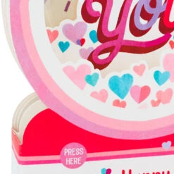 Hallmark All My Love Snow Globe Musical 3D Pop-Up Valentine's Day Card With Motion -Featured Home Stores Hearts Snow Globe 3D PopUp Music Motion Valentines Day Card 1299VAY9986 04