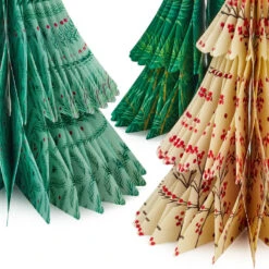 Hallmark Honeycomb Trees 3D Pop-Up Christmas Decorations, Set Of 3 6 Hallmark Honeycomb Trees 3D Pop-Up Christmas Decorations, Set Of 3 -Featured Home Stores Honeycomb Trees 3D PopUp Christmas Decorations Set 1999XPJ8046 03