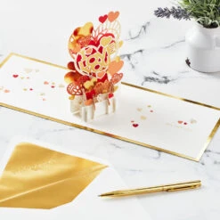 Hallmark All My Love Hearts 3D Pop-Up Love Card -Featured Home Stores I Love You Hearts 3D PopUp Love Card 1299LAD2889 06