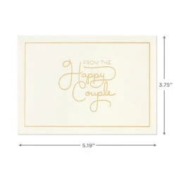 Hallmark Bulk Ivory And Gold Blank Wedding Thank-You Notes, Box Of 100 -Featured Home Stores Ivory and Gold Blank Wedding ThankYou Notes Bulk Pack 5STZ1065 04