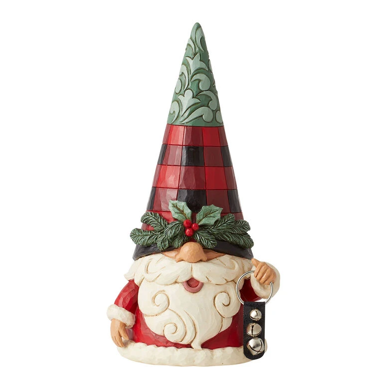 Enesco Jim Shore Highland Glen Gnome With Bells Figurine, 8.86" 1 Enesco Jim Shore Highland Glen Gnome With Bells Figurine, 8.86"