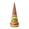 Enesco Jim Shore Dr. Seuss Naughty/Nice Grinch Gnome Figurine, 8.19"