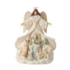 Enesco Jim Shore White Woodland Angel With Cloak Figurine, 9.5"