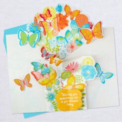Hallmark 16" Joyful Butterflies Pop-Up Jumbo Birthday Card -Featured Home Stores Joyful Butterflies Pop Up Birthday Card 1299CBG1010 04