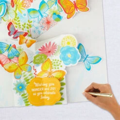 Hallmark 16" Joyful Butterflies Pop-Up Jumbo Birthday Card -Featured Home Stores Joyful Butterflies Pop Up Birthday Card 1299CBG1010 07
