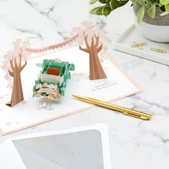 Hallmark Best Wishes For The Road Ahead 3D Pop-Up Wedding Card -Featured Home Stores Just Married Car 3D PopUp Wedding Card 1299LAD2903 08