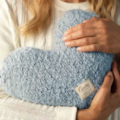 Demdaco Soft Blue Giving Heart Pillow -Featured Home Stores Light Blue Weighted Heart Pillow 1004440133 03