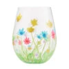 Lolita Field Of Dreams Handpainted Stemless Wine Glass, 20 Oz.