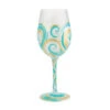 Enesco Lolita Ridin' The Waves Handpainted Wine Glass, 15 Oz.