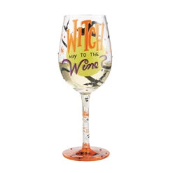 Enesco Lolita Witch Way To The Wine Glass, 15 Oz. 5 Enesco Lolita Witch Way To The Wine Glass, 15 Oz. -Featured Home Stores Lolita Witch Way to the Wine Halloween Wine Glass 6012494 03