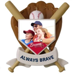 MLB Baseball Personalized Photo Ornament, Braves™ -Featured Home Stores MLB Baseball Personalized Photo Ornament Braves 2499QHE1913B3 03
