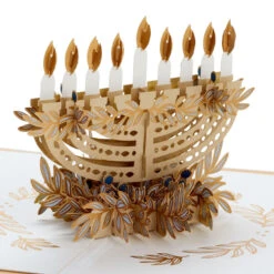 Hallmark Season Full Of Light 3D Pop-Up Hanukkah Card