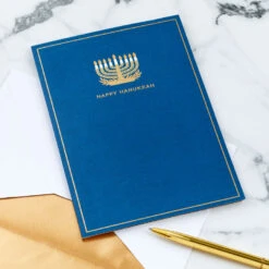 Hallmark Season Full Of Light 3D Pop-Up Hanukkah Card -Featured Home Stores Menorah 3D PopUp Hanukkah Card 5XXH1003 06