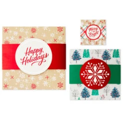 Hallmark Merry And Bright 3-Pack Christmas Gift Boxes, Assorted Sizes And Designs -Featured Home Stores Merry and Bright Assorted Christmas Gift Boxes 5XBC1129 06