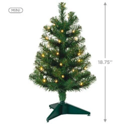 Hallmark Miniature Evergreen Pre-Lit Christmas Tree, 18.75" -Featured Home Stores Miniature Green PreLit Christmas Tree 2499QSB6253 03