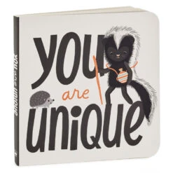 Hallmark MopTops Skunk Stuffed Animal With You Are Unique Board Book -Featured Home Stores MopTops Plush Skunk Stuffed Animal and Board Book 1KID2082 04