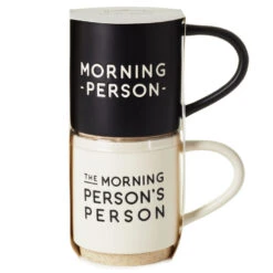 Hallmark Morning Person Stacking Mugs, Set Of 2 -Featured Home Stores Morning Person Stacking Mugs 1SNN1068 03