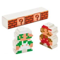 Hallmark Nintendo Super Mario Bros.® Mario And Luigi Salt And Pepper Shakers, Set Of 3 5 Hallmark Nintendo Super Mario Bros.® Mario And Luigi Salt And Pepper Shakers, Set Of 3 -Featured Home Stores Nintendo Super Mario Luigi Salt And Pepper Shaker Set 1NIT1001 03
