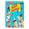 Hallmark 16" Party Cats And Dogs Jumbo Birthday Card From All