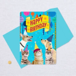 Hallmark 16" Party Cats And Dogs Jumbo Birthday Card From All -Featured Home Stores Party Cats Dogs Birthday Card From Us 1299CBG3004 05
