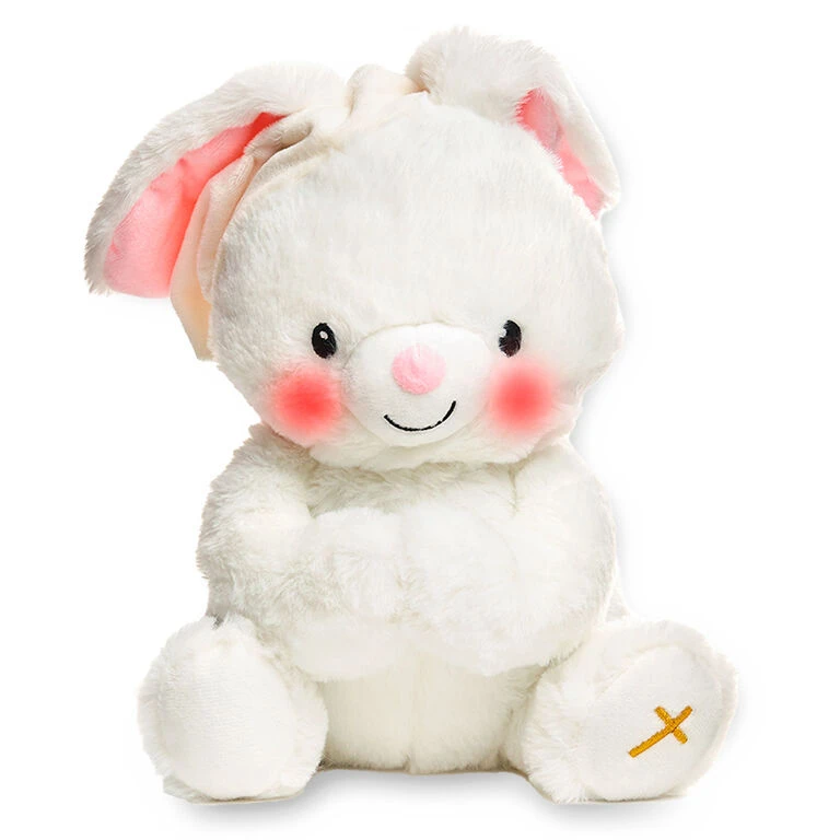 Paws For Prayer Bunny Stuffed Animal With Music And Light, 10" H 1 Paws For Prayer Bunny Stuffed Animal With Music And Light, 10" H
