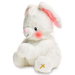 Paws For Prayer Bunny Stuffed Animal With Music And Light, 10" H 5 Paws For Prayer Bunny Stuffed Animal With Music And Light, 10" H -Featured Home Stores Paws for Prayer Bunny Plush With Music and Light CB86751 03