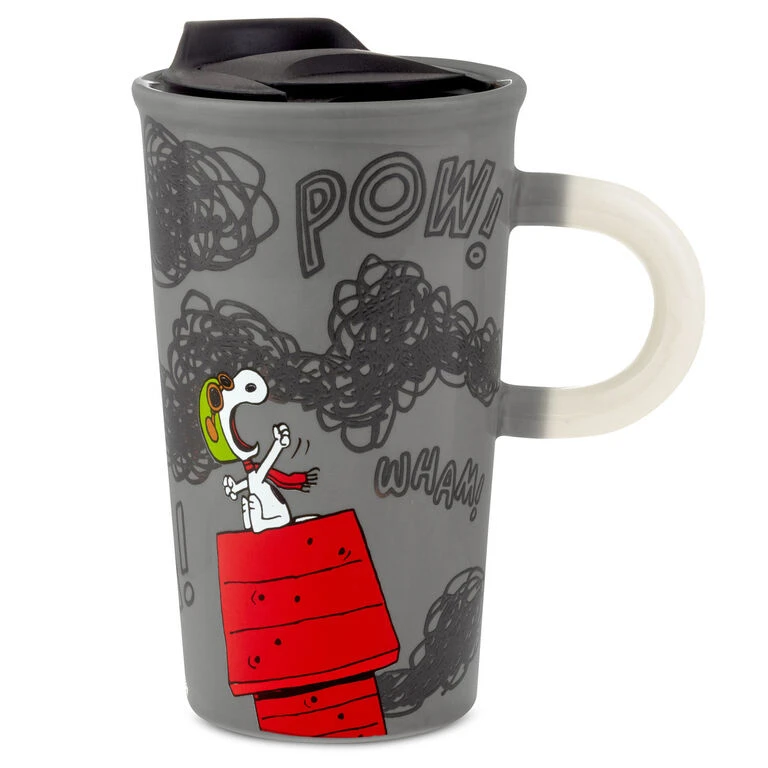 Hallmark Peanuts® Flying Ace Snoopy Color Changing Travel Mug, 16 Oz. 4 Hallmark Peanuts® Flying Ace Snoopy Color Changing Travel Mug, 16 Oz. - Image 4