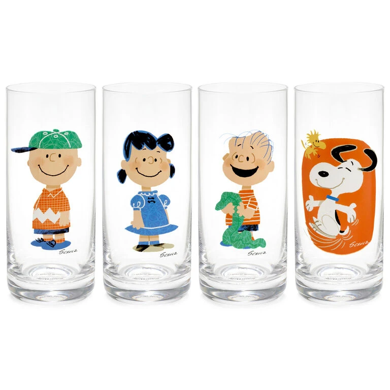 Hallmark Peanuts® Snoopy And Friends Tall Drinking Glasses, Set Of 4 1 Hallmark Peanuts® Snoopy And Friends Tall Drinking Glasses, Set Of 4