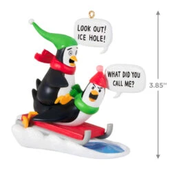 Hallmark What Did You Call Me? Ornament -Featured Home Stores Penguins Sledding Keepsake Ornament 2099QGO2867 03